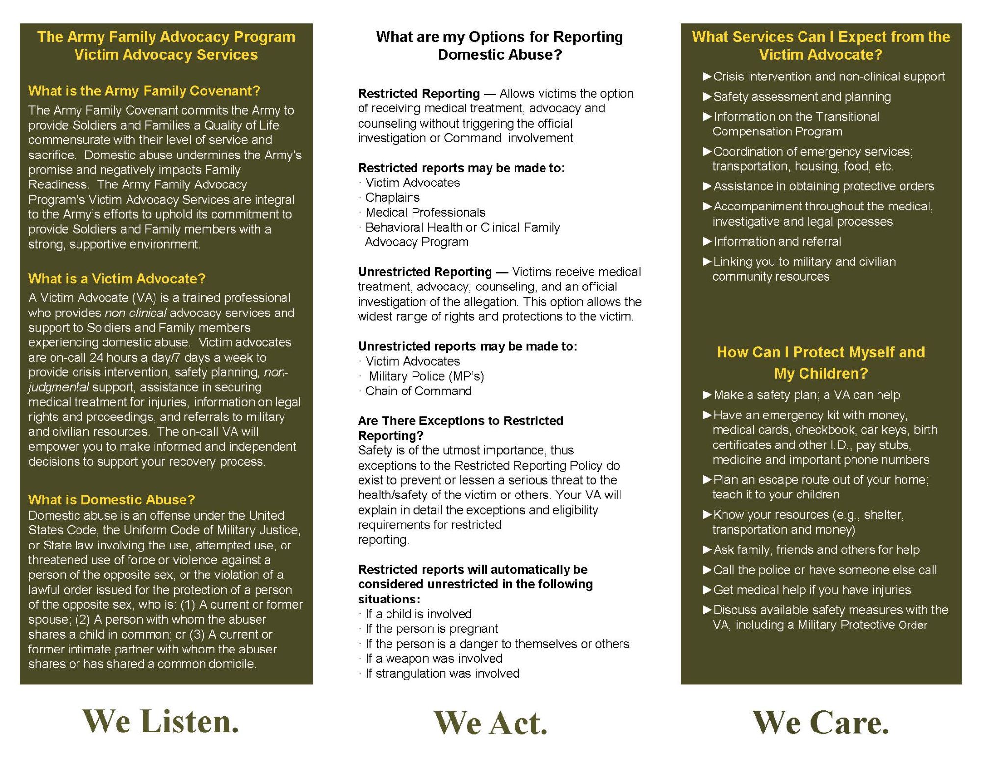 Victim Advocacy Program Brochure pg 2